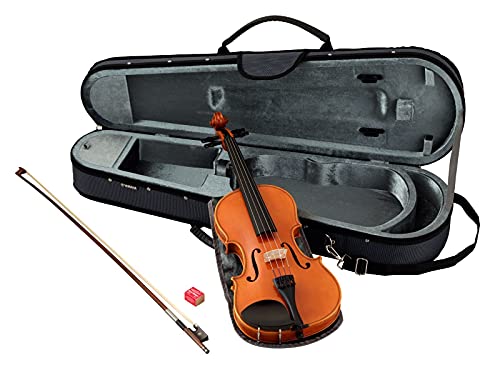 Yamaha V5SC Acoustic Violin – 1/2 Size, Natural Wood Finish, Lightweight and Sturdy Body, Comfortable Fingerboard Action, Rich Resonant Acoustic Tone, Durable Design