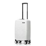 HRX Kyoto Cabin Size White Polypropylene Hard Shell Suitcase – Premium Travel Trolley Bag with 8 Spinner Wheels, Number Lock & Water Resistant Body