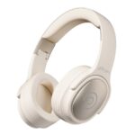 pTron Studio Pro w/ 65Hrs Playtime, Wireless Over Ear Headphones with HD Mic, Dual Device Pairing, TruTalk AI-ENC Calls, Low-Latency Game & Music, 40mm Drivers, BT5.4, Type-C Fast Charging (Cream)
