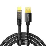 pTron Solero 65W USB to Type-C Super Fast Charging USB Cable Compatible with Samsung,OnePlus,Oppo,Vivo,Xiaomi,Realme & Other Type-C Devices, Unbreakable Nylon Braid, 480Mbps Data Sync (1m, Jet Black)