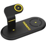 Carrera 22.5W 3 in 1 Magnetic Wireless Charger Stand CWC-233, 15W Fast Charging for Phone, 5W for Earbud, 2.5W for Watch, Type C Cable Included, Multi-Device Compatible
