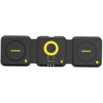 Carrera 22.5W Magnetic 3 in 1 Foldable Wireless Charger Pad CWC-235, Magnetic 15W Fast Charging for Phone, 5W for Earbud, 2.5W for Watch, Type C Cable Included, Multi-Device Compatible