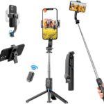 WHEELZ&MOUNTZ Bluetooth Extendable Selfie Stick with Wireless Remote,103 Cms Long Selfie Stick, Detachable Mobile Holder, Adjustable, Compatible for iPhone/OnePlus/Samsung/Vivo/Oppo and All Smartphone