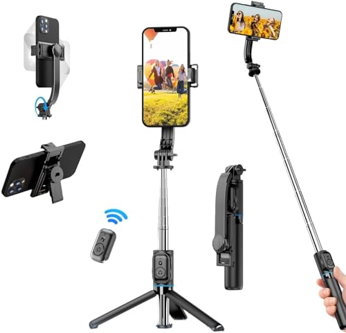 WHEELZ&MOUNTZ Bluetooth Extendable Selfie Stick with Wireless Remote,103 Cms Long Selfie Stick, Detachable Mobile Holder, Adjustable, Compatible for iPhone/OnePlus/Samsung/Vivo/Oppo and All Smartphone