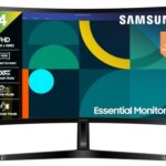 Samsung 24″ Curved Monitor|1800R Curved Screen|100Hz|4ms|SRGB 95%|Ports-HDMI,D-Sub,Headphone|Game Mode|EyeSaver Mode|16.7M Color Support|Flicker Free|Off Timer Plus|LS24D368GAWXXL|Black