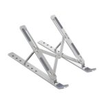 Ant Esports ALS05 6-Angle Adjustable Aluminum Laptop Stand for Desk | Foldable Portable Ergonomic Tabletop Notebook Riser | Anti-Slip Design | for MacBook, HP, Dell, Lenovo & All Laptops | Silver