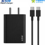 Flipkart SmartBuy 65 W PD 3 A Wall Charger for Mobile with Detachable Cable(Black)