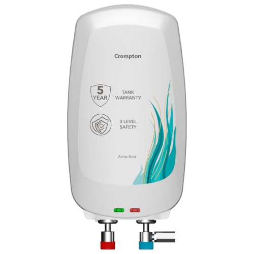 Crompton Arno Neo 5.9 Litre Instant Water Heater | 3 kW Heating Element | Food Grade SS Tank | 6 Bar Pressure Rated | Advanced 3-Level Safety | 5 Years Tank Warranty