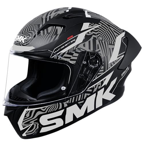 SMK Stellar Sports FURY ISI, DOT and ECE 06 Certified Helmet with Pinlock 30 (GL266 – M)