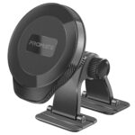 Promate Magnetic Phone Holder with MagGrip™ Technology, Fits Any Curved Surface, Firm Dashboard Attachment, Powerful N52 Magnets, ArcMount