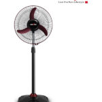 Kenstar Wind Speed Ultra MRN | Adjustable Height with 2 Year Warranty Ultra High Speed 400 mm Pedestal Fan(Maroon, Black | Pack of 1)