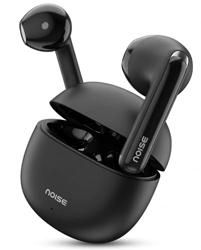 Noise Buds Mini Truly Wireless Earbuds (2026) | Half in-Ear Design | 40H Playtime | Quad Mic ENC for Clear Calls | 13mm Driver | Low Latency Gaming Mode | BT v5.3 | IPX4 Sweat Resistant – Jet Black