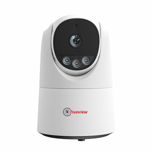 Trueview 3MP Wi-Fi ATC Robot Camera | BIS-ER (STQC Certified) WiFi CCTV Camera | All Time Color Night Vision | Pan Tilt | Smart Tracking | 2-Way Audio | Memory Card & Cloud | Alexa | T18296S