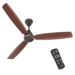 Polycab Wizzy Vibe 1200mm 5-Star BLDC Ceiling fan for Home with Remote| Energy Saving | High Air Delivery | 3+1 yr Warranty [Earth Brown]