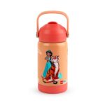 CELLO Kidzbee Gen Alpha Stainless Steel Kids Flask Water Bottle 370 ml | 3D Princess Touch & Feel Design, Leakproof Lightweight Easy to Carry Hot and Cold Kids Flask Water Bottle for School & Travel