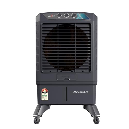 Kenstar MAHA KOOL HC 70 L Desert Air Cooler|Anti-Bacterial Honeycomb Pads|High-Speed Fan|Inverter Ready|50Ft Powerful Air Throw|1-Yr Product Warranty+5-Yr Warranty on Pump&Motor|5-Star BEE Rating|Grey