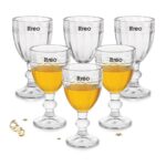 Treo by Milton Glace Shot Glasses I Set of 6 (65 ml) | Elegant Fluted mini Glasses with Geometric Design for Shots, mocktails, tasters & Parties