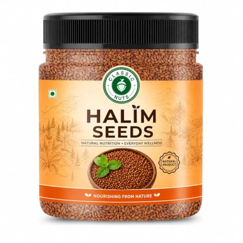 Classic Nuts Halim Seeds 500gm | Garden Cress Seeds | Aliv Seeds | Halim Dana | Cress Seeds | Edible Seeds for Cooking, Sprouting & Traditional Recipes | Natural Pantry Ingredient for Everyday Use