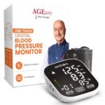 AGEasy (Max Group) Fully Automatic One Touch Digital BP Monitor | Blood Pressure Checking Machine for Home | Portable BP Apparatus for Hypertension & Heart Health | Smart & Clear Display