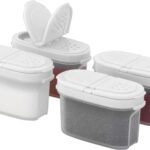 Signoraware Sprinkles N Spice Small Container with Lid (120mlx4 | Set of 4 | White)