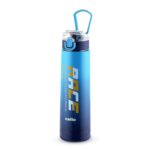 CELLO Puro Steel-X Race Insulated Water Bottle for Daily Use 600 ml Blue | Stylish Colorful Easy Press Open Leak Proof Inner Steel Insulated Water Bottle for School, College, Travel, Biking & Office