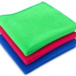 BENAVJI Microfiber Cleaning Cloth Pack of 3 | 40×40 cm Ultra Soft Lint-Free Microfiber Towels | Multipurpose Cleaning Cloth for Car, Bike, Kitchen, Home, Super Absorbent, Reusable