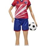 Barbie Soccer Doll, Blonde Ponytail, Colorful #9 Uniform, Soccer Ball, Cleats, Tall Socks, Great Sports-Inspired Gift for Ages 3 and Up