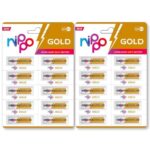 Nippo 4DG Gold AAA Battery | 1.5 V | 24 Months Shelf Life | for Toys, Remotes, Clocks, Wireless Mouse & More-Pack of 20