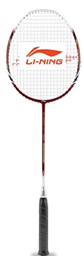 Li-Ning AYPK162-4 Carbon-Fiber Power 1500 G-Force Badminton Racquet, Size S2 (Red/White)