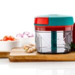 Xmart India Handy Vegetable Chopper, 3 Stainless Steel Blades,Pull Chopper for Onion, Fruits, Dry Fruits, Salad, Nuts, Kitchen Dori Cutter & Food Processor Vegetable Chopper for kitchen-700 Ml