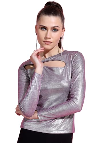 Tokyo Talkies Women Stunning Magenta Solid Top