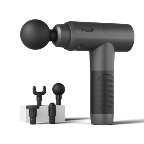 CULT Impact Pro Gun Massager, 6 Speed Intensities, Full-body deep tissue pain relief massager (805368) Grey