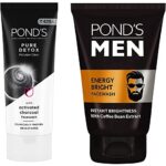 POND’S Pure Detox Face Wash 200 g & POND’S Men’s Energy Bright Face Wash Coffee Beans Bright Skin, 100g