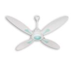 USHA Bloom Series Dahlia 100% Copper Motor 4-Blade BLDC Ceiling Fan | Bi-Directional | Sleep/Boost/Timer Modes | RF Remote | Dust-Resistant |3Y Motor & 2Y PCB Warranty (White & Light Green)