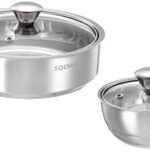 Solimo STAINLESS STEEL DOUBLE WALLED INSULATED SERVING BOWL AND ROTI SERVER -(SET OF 1 SERVING BOWL 450 ML AND 1 ROTI SERVER 1.2 L), SILVER
