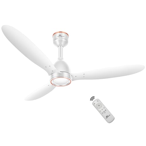 RR Signature COMFYGLOW 1250mm BLDC Underlight Ceiling Fan with 100% Pure Copper Motor – 35W | 350 RPM High Speed | Remote Control & LED Light | 3 Light Modes | 3 Year Warranty – Sparkle White