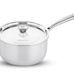 Butterfly Tez Triply Milk/Sauce Pan with SS Lid | 1.8 Litre| 16 CM | Stay Cool Handle | Induction Compatible | for Cooking Curry, Deep Fry, Saute, Rice, Milk Boil | 10 Year Warranty | Silver