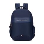 Tommy Hilfiger Joshua Polyester Unisex 15 Inch Laptop Backpack – Navy | 21 Ltr Capacity| Padded & Adjustable Strap | Water Resistant | 3 Compartment | Water Bottle Holder | USB Cable holder Pocket