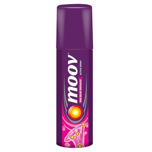 Moov Fast Pain Relief Spray – 80g | Suitable for Back Pain, Muscle Pain, Joint Pain, Knee Pain | 100% Ayurvedic Formula | Suitable for Sports & Gym related injuries