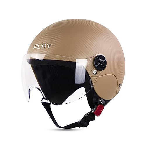 Steelbird SBH-16 Ruby ISI Certified Open Face Helmet with Skull Cap