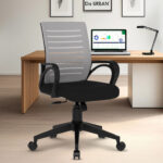 Da URBAN Da URBAN Tulip Mesh Mid Back Revolving | Ergonomic Chair Grey Mesh Office Executive Chair(Grey, Optional Installation Available)
