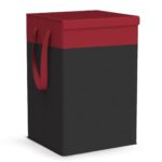 LAXIS® 75L Laundry Bag for Clothes with Lid, Large Dirty Clothes Laundry Basket & Cloth Storage Bin, Used Clothes Organizer, Multipurpose Laundry Basket for Bedroom & Bathroom – Red