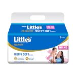 Little’s Premium New Born Baby Diaper Pants Style (NB) | Upto 5 kg | 40 Count – Pack of 1 | FluffySoft Baby Diapers with Leakage Guard, Wetness Indicator & 12 Hours Absorption