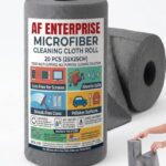 Reusable Microfiber Cleaning Cloth Roll 20 Sheets – Tearable Kitchen Cleaning Wipes, Ultra Absorbent, Lint-Free, Washable Up to 4000 Times, Eco-Friendly Paper Towel Replacement for Home & Kitchen