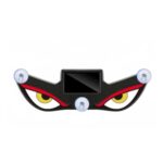 Solar Powered Demon Eye LED Car Window Light, USB Rechargeable Wireless Windshield Decoration Lamp with Auto On/Off Sensor, Accessory for Cars, SUVs & Trucks, Red, Pack of 1