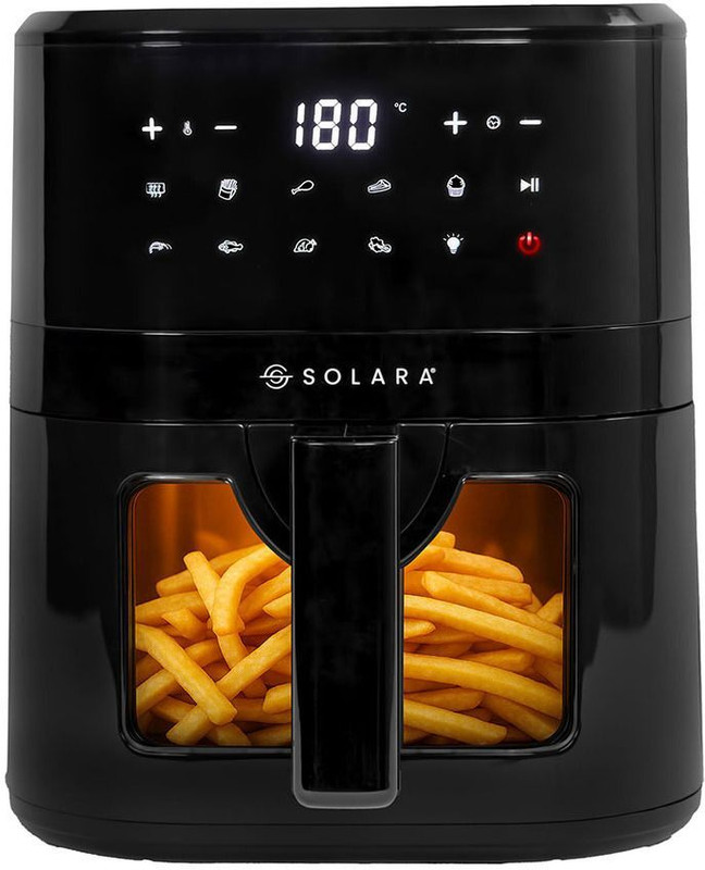 Solara Air Fryer 4.5L with See Through Window, 10 Preset Menus, 360 High Speed Air Circulation, Air Fryer(4.5 L)