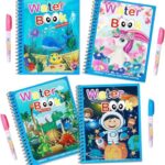 HURRYSHOPPY Magic Water Coloring Book Reusable Good for Kids Toddlers Children Waterbook Cartoon Characters Fun Doodle Pen Colour Drawing Album for Boys and Girls 2-5years (Multi Design) (3)