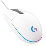 Logitech G102 Light Sync Gaming Mouse with Customizable RGB Lighting, 6 Programmable Buttons, Gaming Grade Sensor, 8K DPI Tracking,16.8mn Color, Light Weight – White