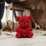 HOMOZE Cute Plush Teddy Bear with Heart | Soft Stuffed Toy for Kids & Adults for Birthdays, Valentine’s Day & Special Occasions (Color Will be Sent as per Availability in Stock)