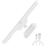 Magnetic Rechargeable LED Light Bar – 30 cm White Plastic Under‑Cabinet & Closet Lamp with Touch‑Control, Dimmable, Multiple Light Modes, Portable Battery‑Powered, Ideal for Kitchen, Wardrobe, Makeup